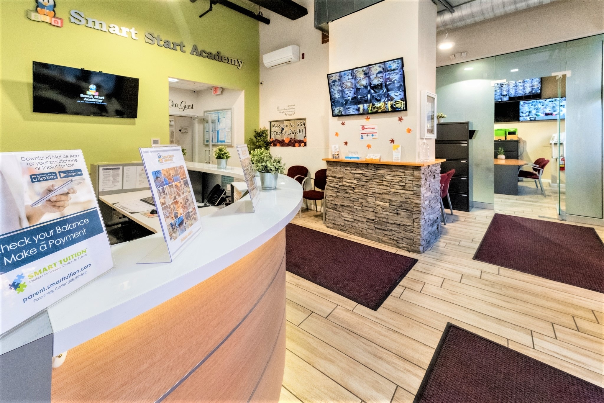 Campus lobby and reception