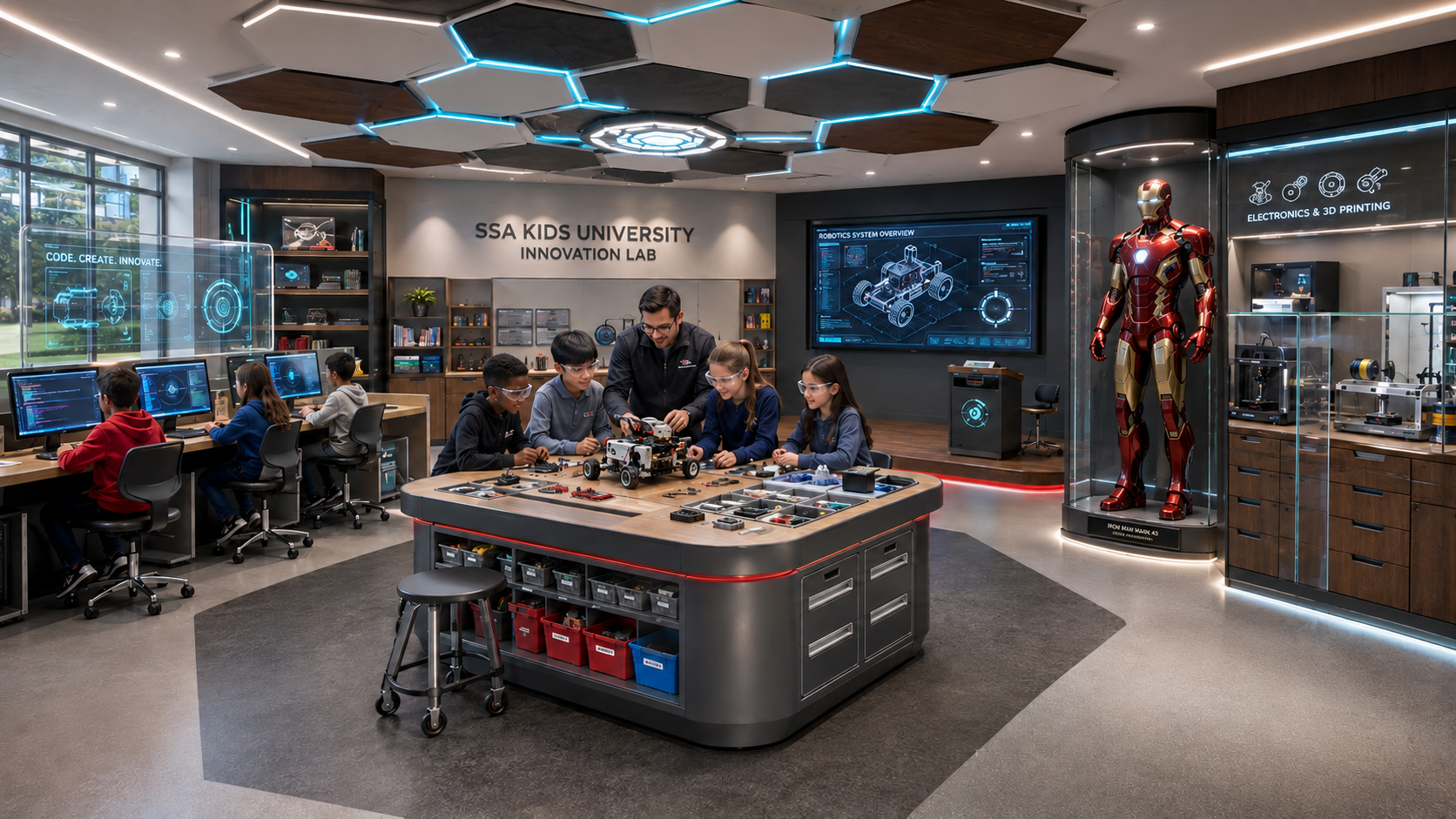Students in the innovation lab
