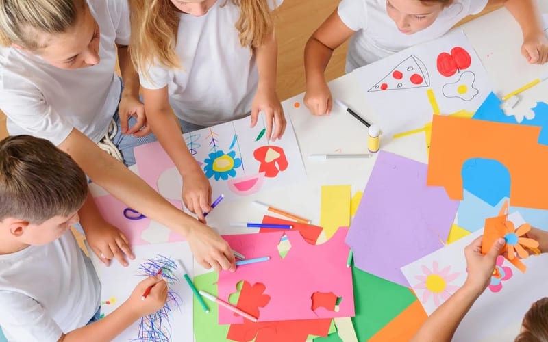 Children enjoying summer camp activities